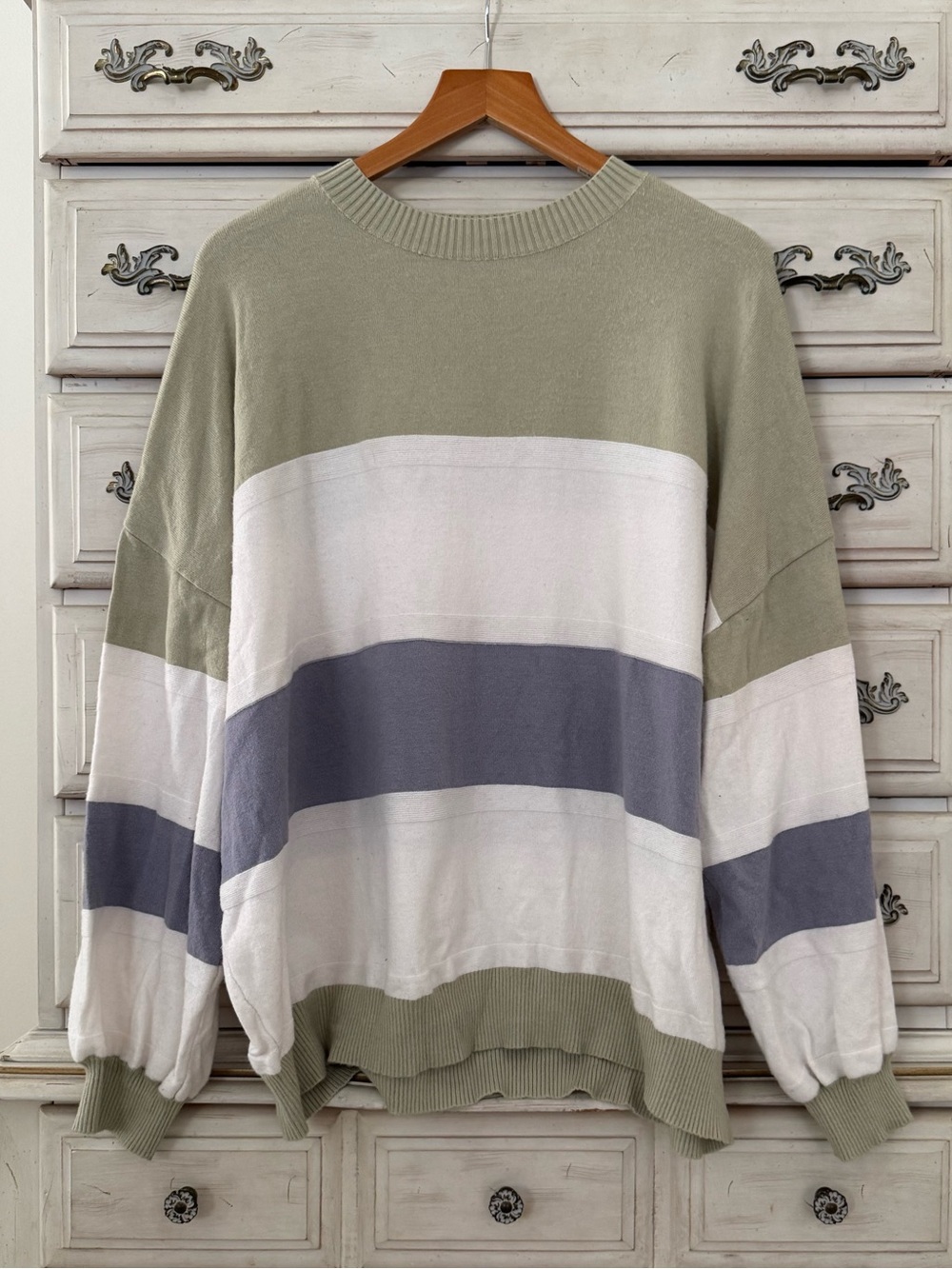 Vici Sage Colorblock Sweater